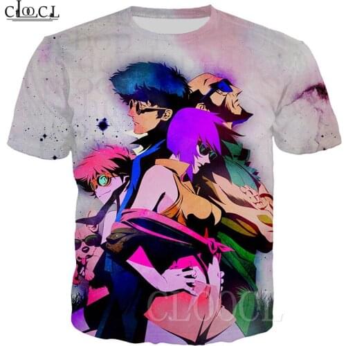 Cowboy Bebop Classic Anime T-shirt 3D Print Sexy Faye Cowboy Bebop T Shirts Fashion Shirts Mens Womens Summer Tees Pullovers