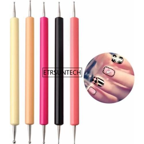 50sets Dotting Manicure Tools Dotting Pen Nail Art Point Drill Pen Nail Dotter Tool Nail Drawing Pen F3197