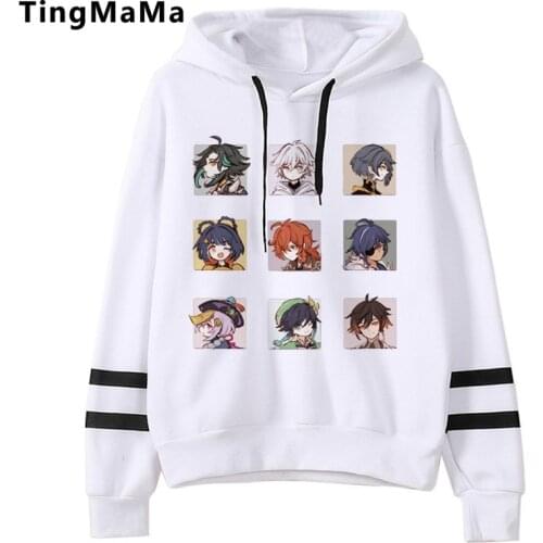 New Game Genshin Impact Hoodies Women Kawaii Winter Warm 90s Cartoon Sweatshirts Unisex Tops Genshin Graphic Clothing Female