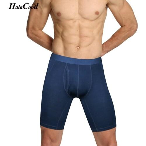 New Elastic Casual Long Boxer Mens Large Underwear Boxers Boxer Homme Man Soft Cotton Boxer Shorts Men Sexy Underpants Panties