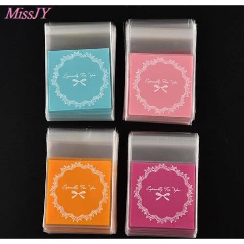 Hot sale 100pcs/bag Plastic Necklet Pack paper OPP package bag Lovely Bow Design gift Packages little jewelry packaging