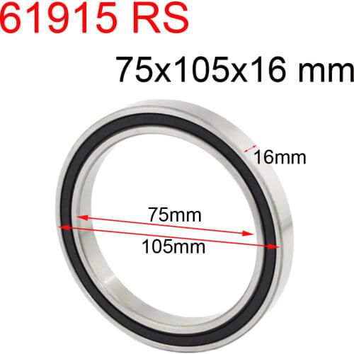4pcs/lot 61915 6915-2RS bearing sealed 75x105x16 mm 61915-2RS ball bearing 75mm diameter 6915RS steel deep groove ball bearing
