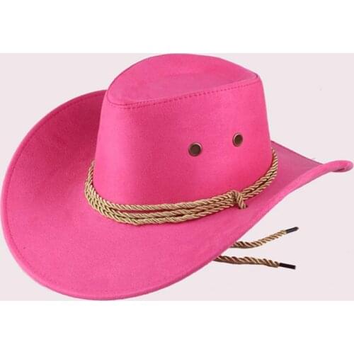 Women Me Cowboy Hat Summer Casual Black Red Coffee Brown Hat Traveling Western Sun Shield Outdoor Cap