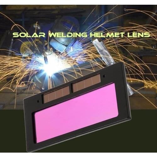 1Pc Auto Darkening Welding Lens For Welding Equipment True Filter Powered Darkening Auto Large Shade Screen Solar Lens Colo W7L3
