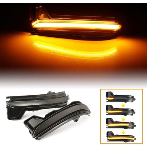 2pcs LED Dynamic Rearview Mirror Lamp Turn Signal Light Blinker For Skoda KODIAQ KAROQ 2017-2020 Car Styling