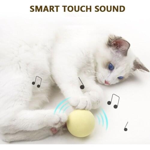 Smart Cat Toys Interactive Ball Catnip Cat Training Toy Pet Playing Ball Pet Squeaky Supplies Products Toy for Cats Kitten Kitty