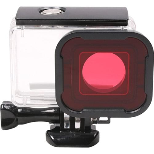 Waterproof Dive Filter 4 Colors Diving Filter Red Purple Yellow Gray Lens Cap Protector for Xiaomi Yi 4K Action Camera
