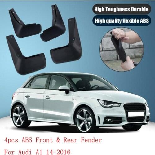 High-quality 4pcs ABS Front & Rear Fender For Audi A1 14-2016 Mudflaps Splash Guards Mud Flap Front Rear Mudguards Fender