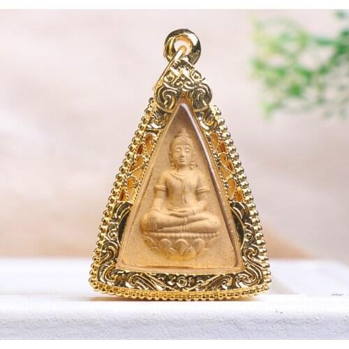 Southeast Asia Thailand Temple Buddhist Effective protection talisman safe bring fortune GOOD LUCK Buddha card Pendant Amulet