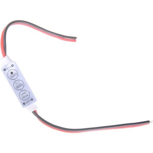 1PCS Practical 12-24V Mini 3 Keys Single Color LED Controller Brightness Dimmer For 3528 5050 Strip Light