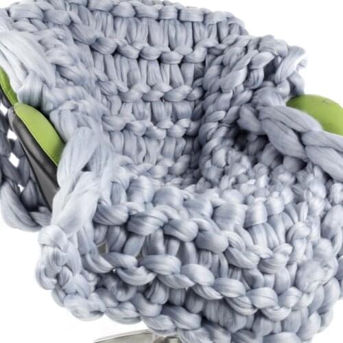 100x120cm Nordic Coarse Line Blanket Hand Woven Knitted Blanket Solid Color Quilt Sofa Decor Blanket Photo Props Dark Grey