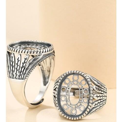 12*16mm 925 STERLING SILVER Semi Mount Bases Blanks base blank Pad rings ring Setting set diy jewelry A5615