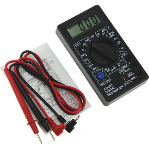 2020 New Mini Digital LCD Multimeter with Buzzer Voltage Ampere Meter Test Probe DC AC
