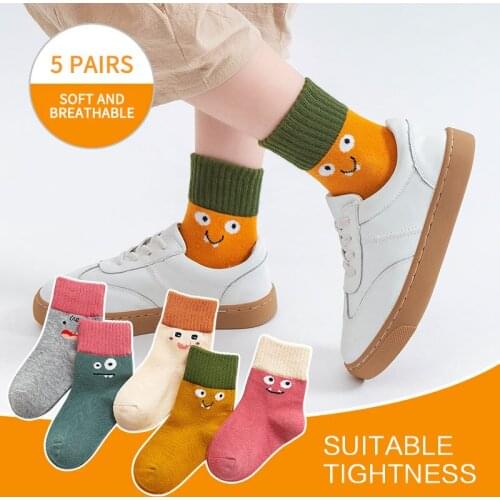 5 Pair Stripe Sports Socks Ankle Striped Cotton Blend baby Girls Sport Casual Sock Hosiery Soft Mid Sock Street Style Leg Warmer