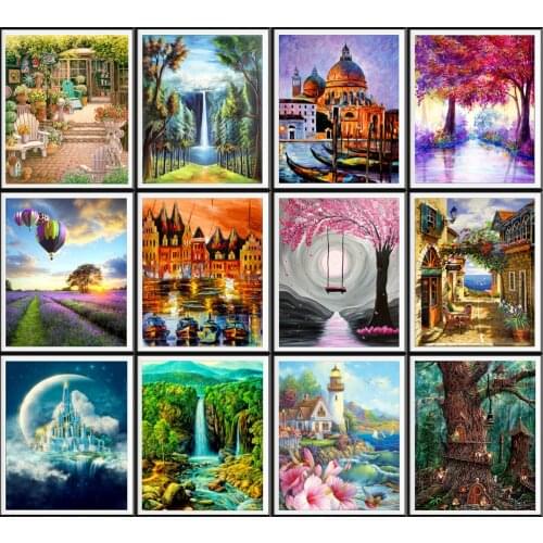 5d Diy Diamond Paintings, Diamond Embroidery Mosaics, Rhinestone Pictures, Resin Landscapes, Home Decoration Crafts