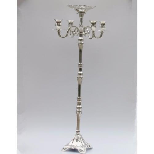 83cm 5-arms candelabra with flower bowl on the top, weddings table centerpiece candle holder