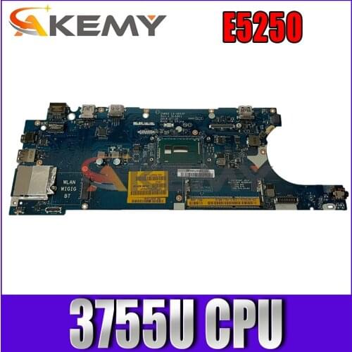 Akemy CN-08FKX9 8FKX9 FOR DELL LATITUDE E5250 Laptop Motherboard ZAM60 LA-A891P celeron3755U Mainboard 100%tested