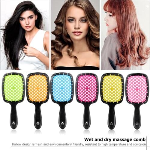Anti-static Hairdressing Combs Hollowed Airbag Massage Comb Straight Curly Shampoo Brush Hair Care Accessories