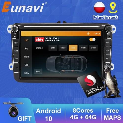 Eunavi 8" Android For VW Passat B5 B6 CC Polo GOLF 5 6 Touran Jetta Tiguan Touran Bora Magotan CC Car Radio Multimedia Vider GPS