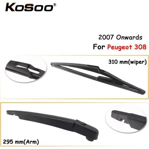 KOSOO Auto Rear Car Wiper Blade For Peugeot 308,310mm 2007 Onwards Rear Window Windshield Wiper Blades Arm,Car Accessories