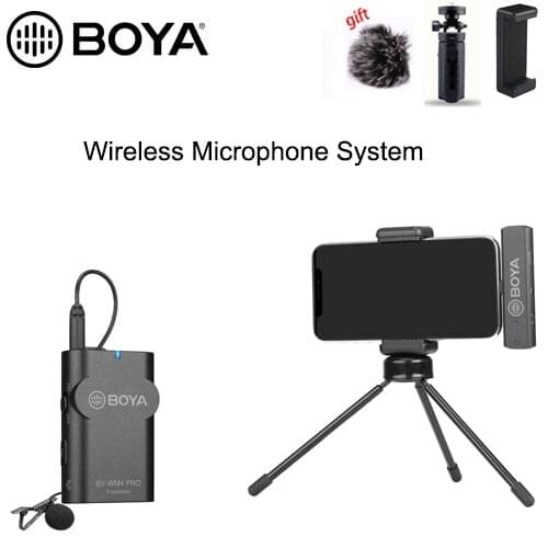 BOYA BY-WM4 PRO K3 K5 Wireless Microphone System Smartphones Video Mic for IOS Android tablets Laptops iPhone X 11 max 2.4GHz