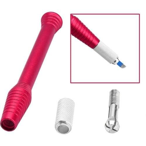 Eyebrow Permanent Makeup Tattoo Pen Kit Practice Skin Needle Pigment Cup Set