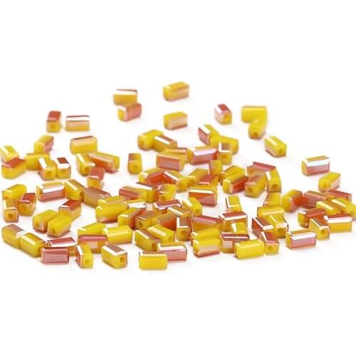 Orange Yellow AB 50pcs 2*4mm Crystal Beads Austria Crystal Charms Glass Loose Beads for Jewelry Making C-3