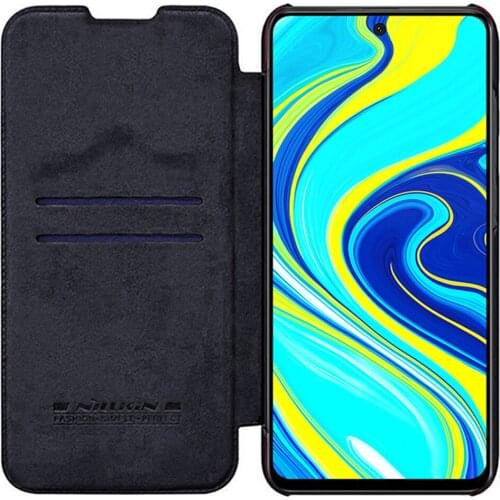 For Xiaomi Redmi Note 9 Pro/9 Pro Max Flip Case NILLKIN QIN Series Flip Leather Cover for Redmi Note 9S with Wake/Sleep Function