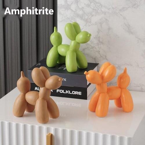 Long Nordic Plain Modern Abstract Balloon Art Of Dog Sculpture Cartoon Animal Statue Handcrafted Ceramic Home Wedding Garden