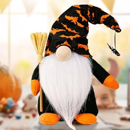 Halloween Clever Rudolph Faceless Doll Standing Posture Cotton Fabric Desktop Ornaments Party Decoration Gift For Kids