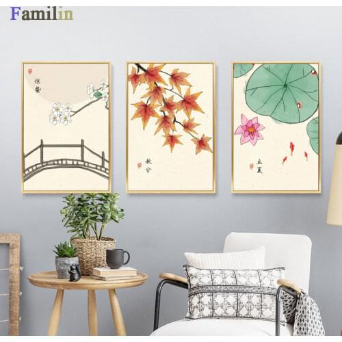 Original Chinese Wall Art Canvas Painting 24 Kinds Of Festivals Poster And Print Picture For Living Room Aisle Studio Home Decor