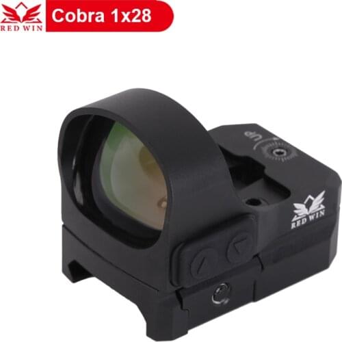 Red Win HD Cobra 1x28x20 RMR Red Dot Scope 50000 hrs 3MOA Auto Light Sense Pistol Collimater Sight for GLOCK 17 19 9mm AR15 M4