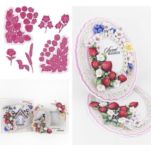 Small strawberry New Arrival 2021 Metal Cutting Die Scrapbooking DIY Decoration Craft Embossing Stencil Stansmallen Achtergrond