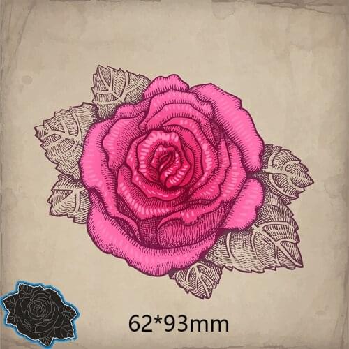 Metal Cutting Dies Flower For Card DIY Scrapbooking stencil Paper Craft Album template Dies 62*93mm