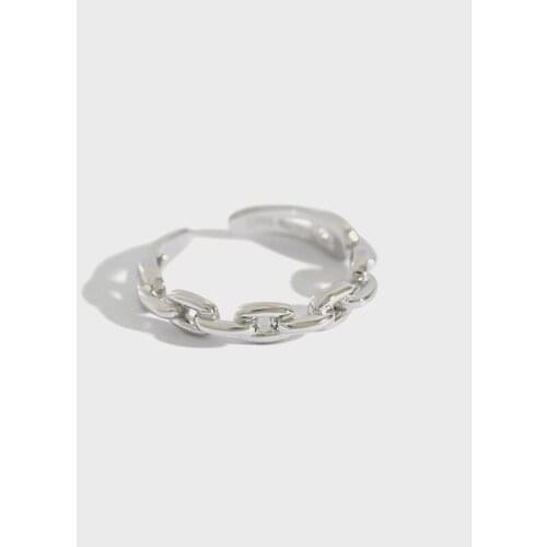 100% 925 sterling silver rings for women aneis feminino, fashion chain adjustable ring anillos mujer argent 925 jewellery anelli