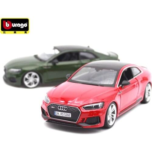 Burago 1:24 Simulated Metal Sport Car Model Toy For Audi RS Diecast Alloy Car Model Collection For Man Kids Gfit