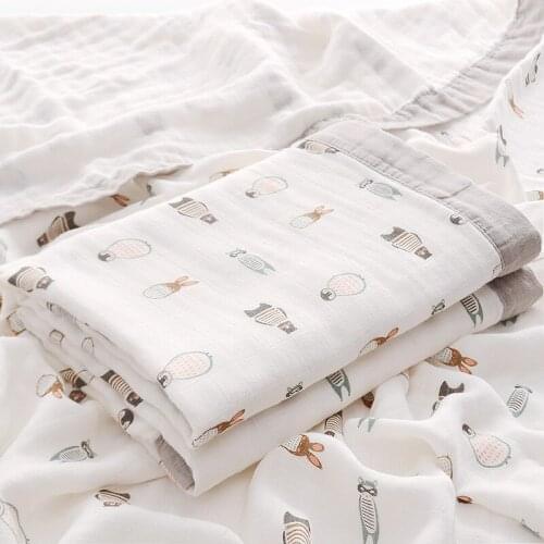 100% Cotton Infant Kids Soft Bath Shower Towel Newborn Gauze Swaddle Receiving Blankets Baby Blanket Wrap