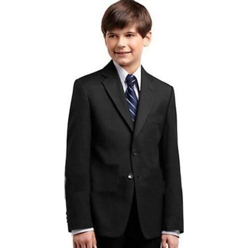 Custom made cheap western wedding groom tuxedos children for suits/Luxury black edge italian boys suits/boy groomsmen dress