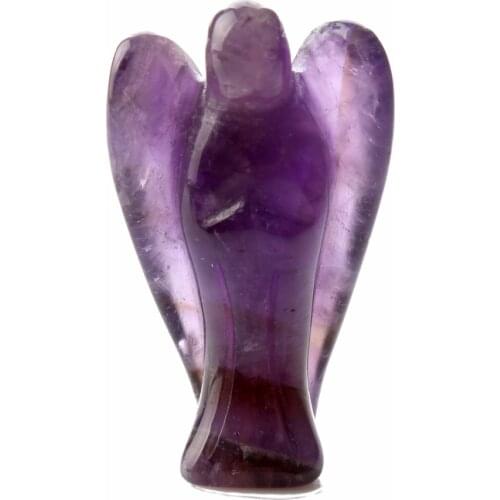 Natural stone carved Opalite 1.5inch Angel Lapis Carnelian Figurine healing Clear Crystal Pink quartz reiki chakra free pouch