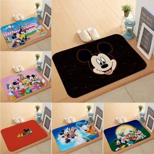 Mickey Minnie Carpet Disney Series Non-slip Floor Mat Bathroom Carpet Bathroom Door Mat Christmas Home Decor Rug Shower Non-slip