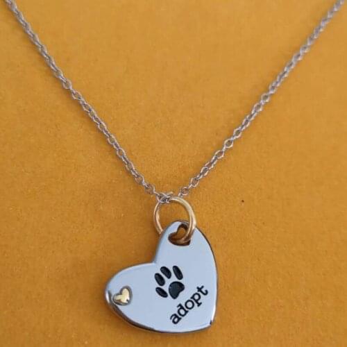 Spot new dog brand necklace hot heart shape dog brand necklace