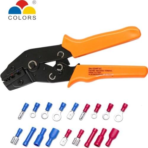 COLORS HSC8 SN-02WF2C 0.5-2.5mm crimping plier crimper kablo kesici pliers cable tools crimp plier wire cutter crimpador mini