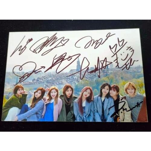 TWICE Autographed Signed Original Group Photo Picture 5*7 INCH K-POP GIFTS COLLECTION 0621