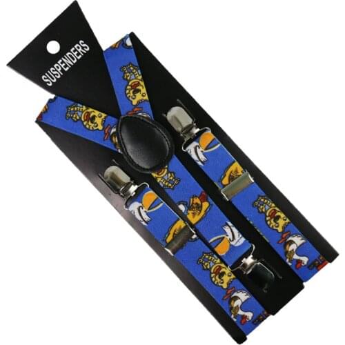 Winfox Fashion Animal Print Tiger Duck Suspenders Boys Girls Kids Children Elastic Y-Back Party Suspender