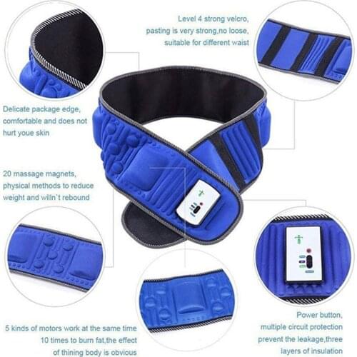 Slimming Belt Training Stimulator Vibrating Belly Waist Trainer Massager Home Gym Workout Fitness Waist Trimmer Weight Loss