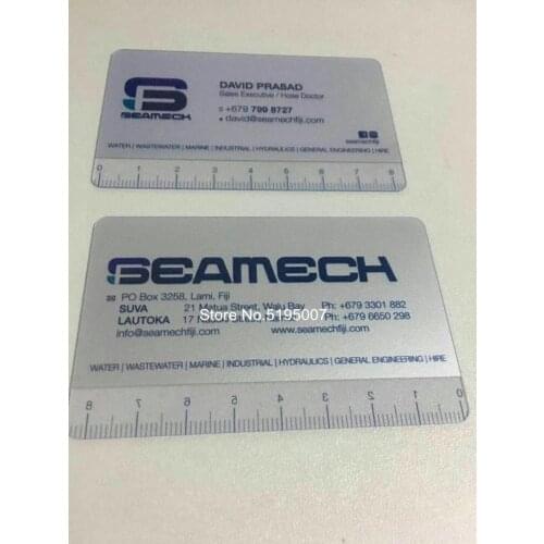 0.76mm thickness Customized matt PVC Clear Transparent VIP Card