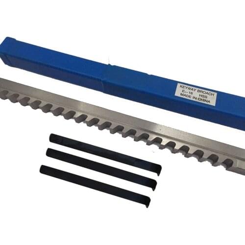 16mm E Push-Type HSS Keyway Broach E1/16 Metric Size Cutting Tool for CNC Machine New with 3pcs Shim