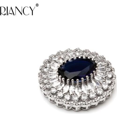 RIANCY DIY Pendant Necklace Jewelry Clasp Accesorry Round exquisite workmanship Micro inlaid zircon