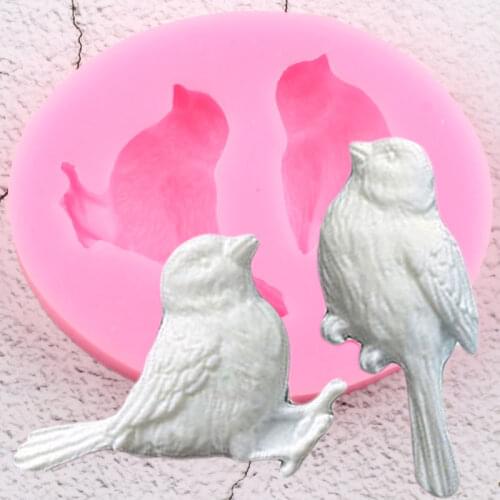 Birds Silicone Mold DIY Party Chocolate Candy Clay Molds Cupcake Topper Fondant Mold Cake Decorating Tools Soap Resin Moulds