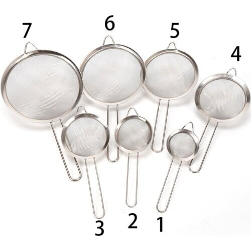 Kitchen Stainless Steel Wire Fine Mesh Oil Strainer Flour Colander Sifter Sieve